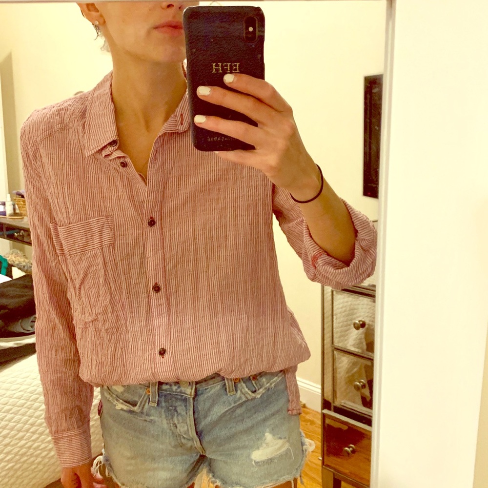 Free people no-limits blouse, Wine, Small - $20